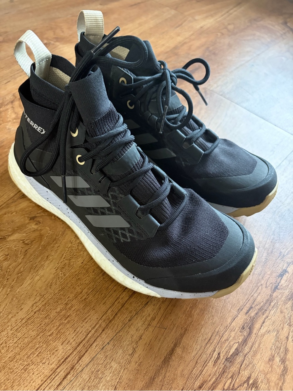 Adidas Terrex Free Hiker aprimeblue Hicking Boots Womens 7.5 Black Savanna